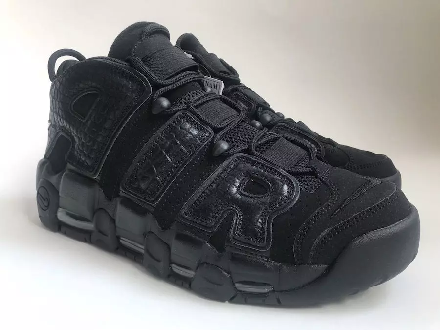 Nike Air More Uptempo Black Croc sýnishorn