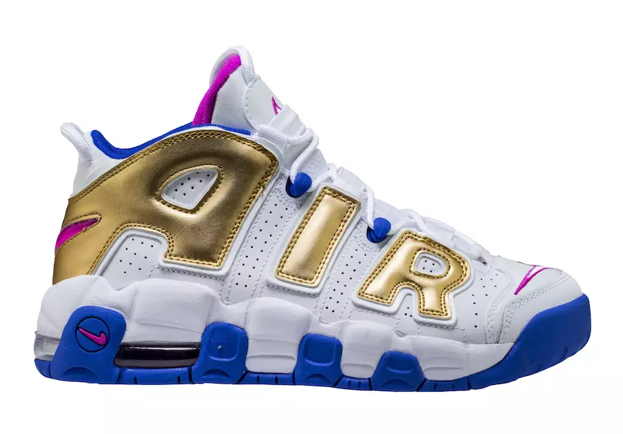 Nike Air Mais Uptempo Fuchsia Blast Metallic Gold 415082-106