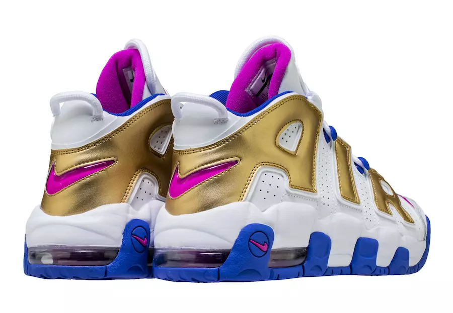 Nike Air Mais Uptempo Fuchsia Blast Metallic Gold 415082-106