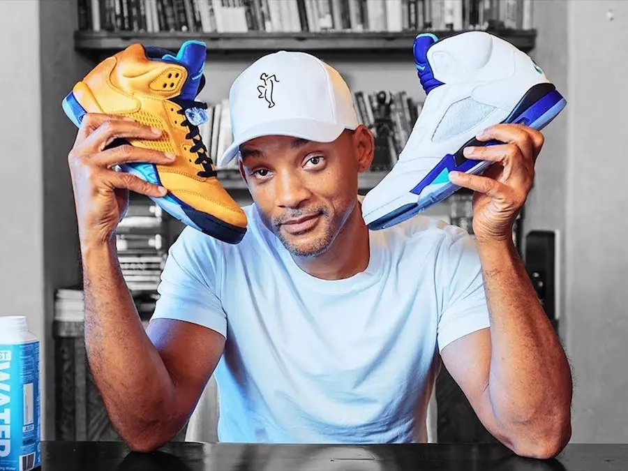 Will Smith võtab karbist lahti tulevase Air Jordan 5 NRG