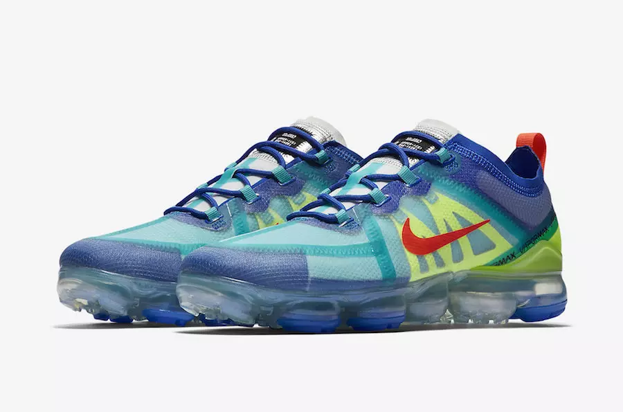 Nike добавляет миксы Blues, Volt и Crimson к VaporMax 2019