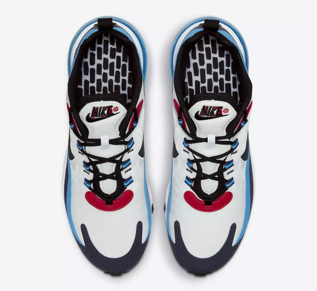 Nike Air Max 270 React White Photo Blue University Red DA2400-100 Дата выпуску