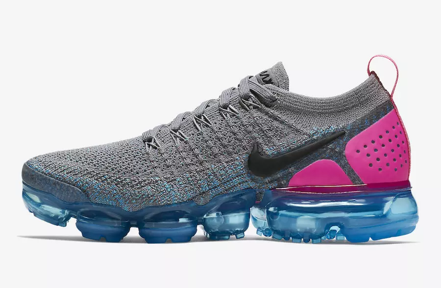 Nike Air VaporMax 2 Gunsmkoke အပြာရောင် Orbit ပန်းရောင်ပေါက်ကွဲမှု 942843-004