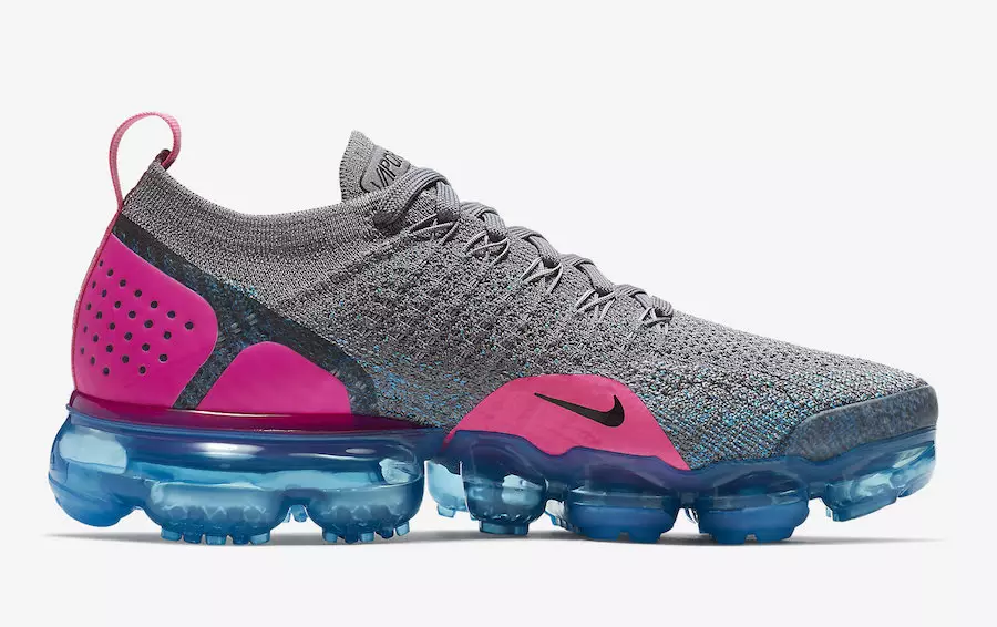 Nike Air VaporMax 2 Gunsmkoke အပြာရောင် Orbit ပန်းရောင်ပေါက်ကွဲမှု 942843-004