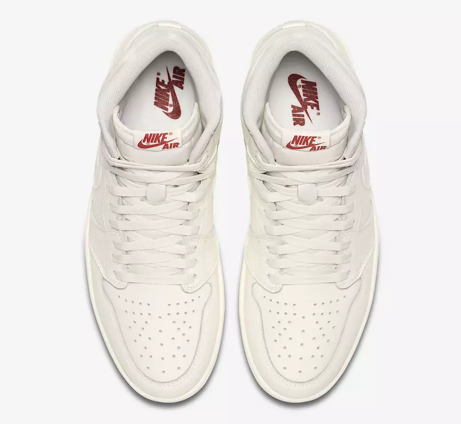 Air Jordan 1 Premium Essentials Sail University წითელი გამოშვების თარიღი