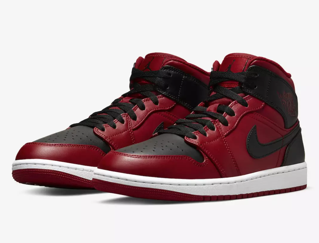 Air Jordan 1 Mëtt ëmgedréint Bred 554724-660 Release Datum Präis