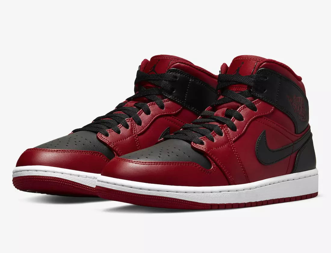 Air Jordan 1 Mid Reverse Bred 554724-660 Tarehe ya Kutolewa Bei