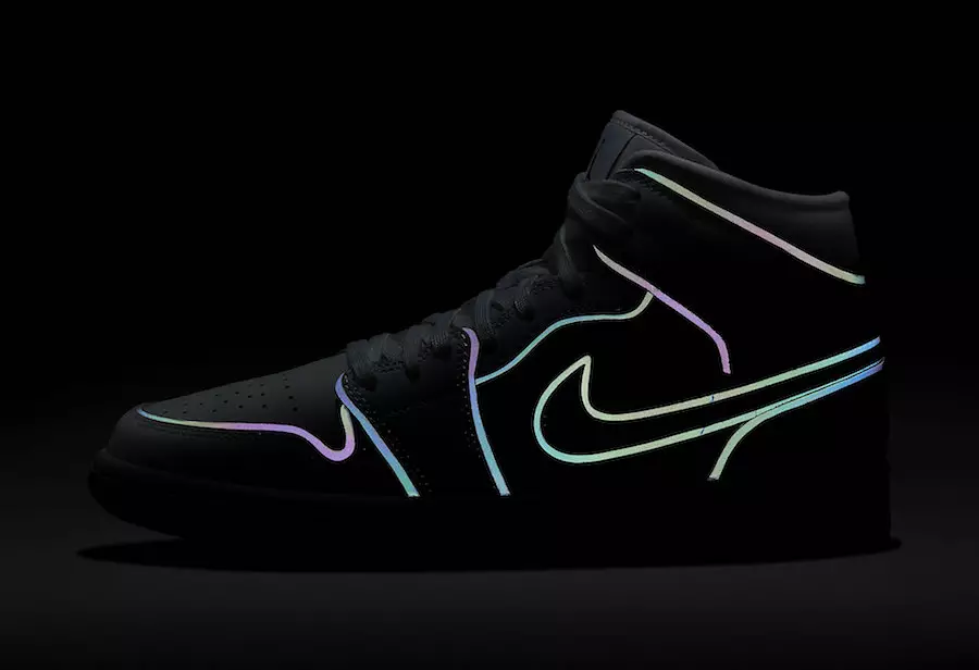 Air Jordan 1 Mid SE Releasing With Iridescent Reflective Trim