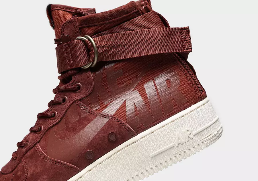 Nike SF-AF1 Orta Bordo Qırmızı Qəhvəyi