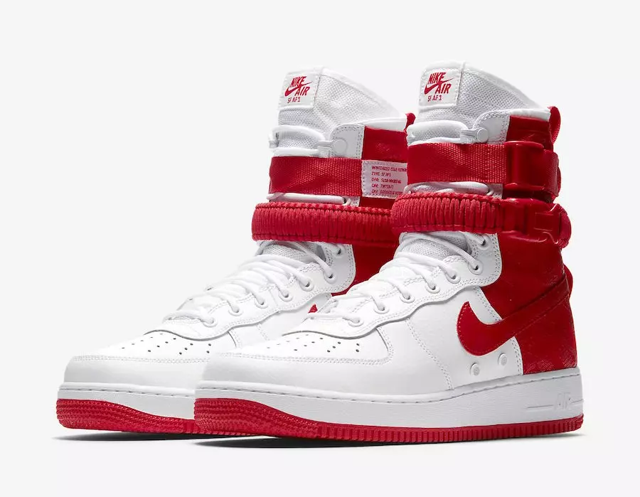 Nike SF-AF1 High White University Vermelho AR1955-100