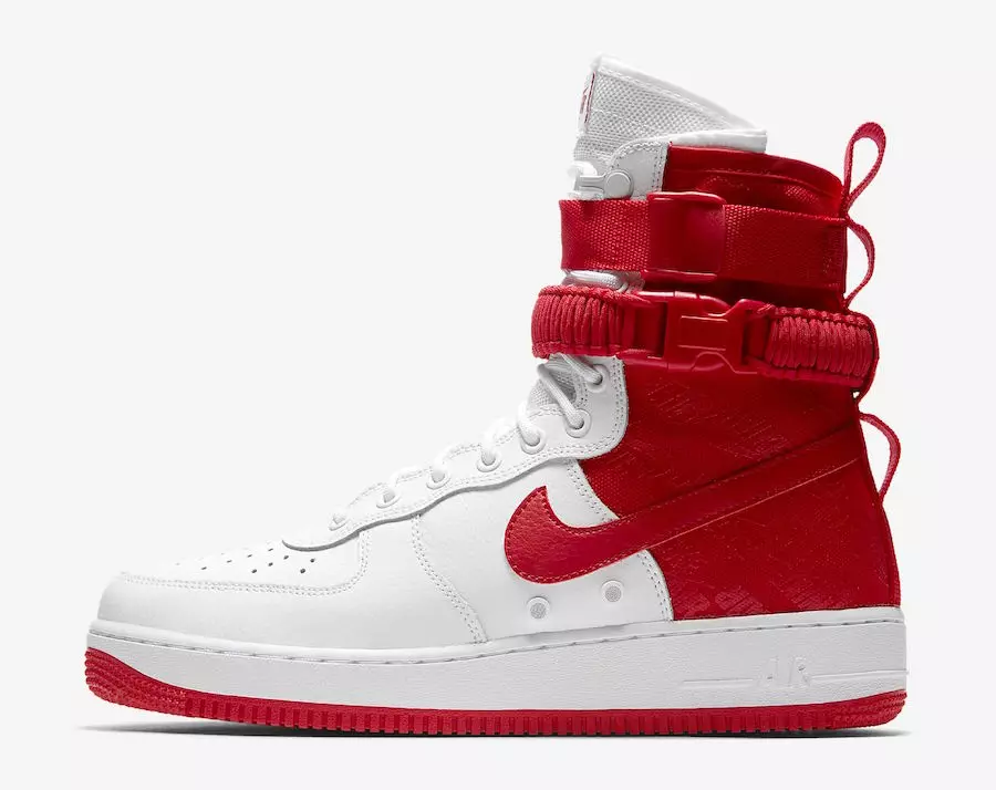 Nike SF-AF1 High White University Rot AR1955-100