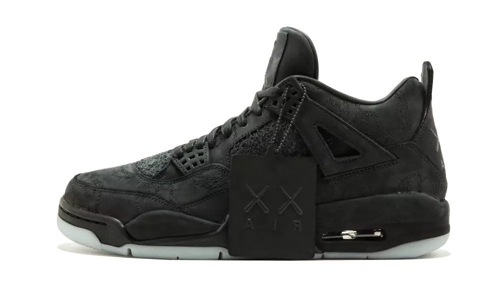 Чорныя Air Jordan 4 KAWS