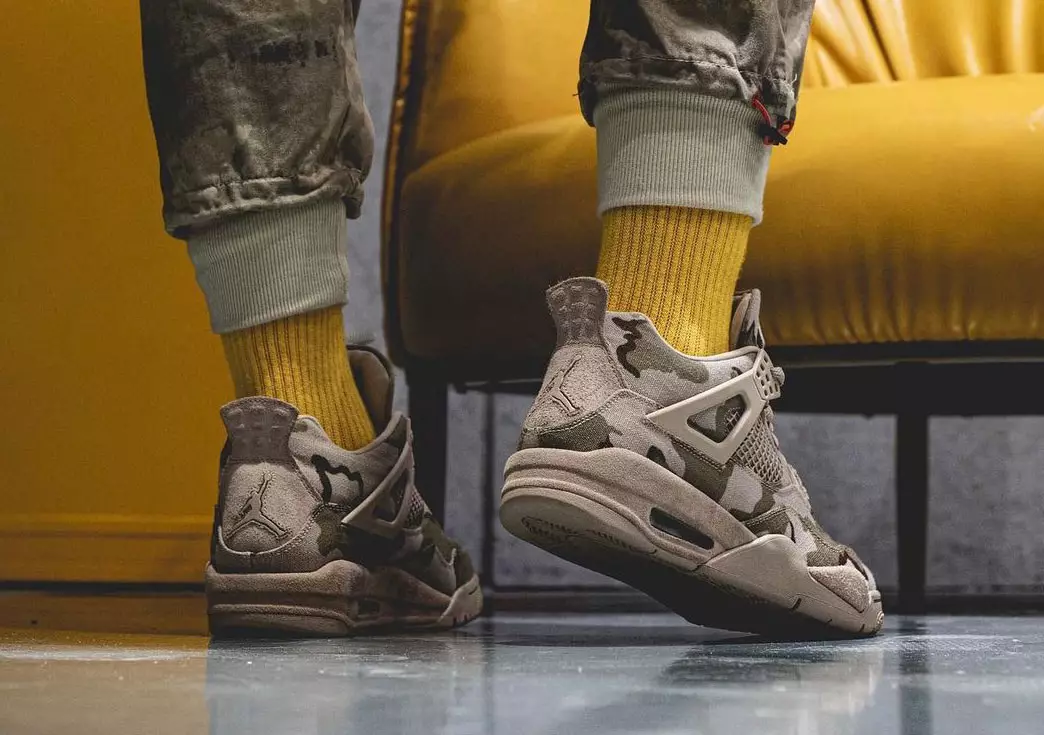 Aleali May Air Jordan 4 Camo Veterans Day DJ1193-200 On-Feet