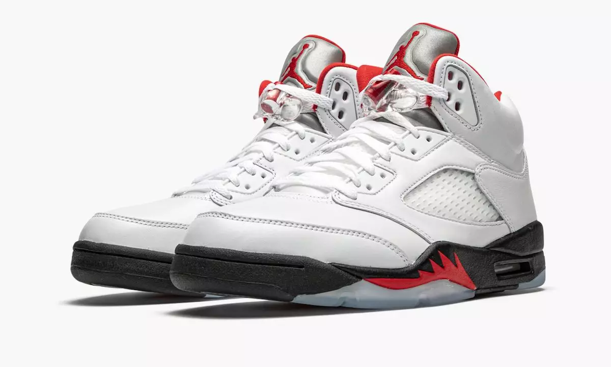 Air Jordan 5 Гал улаан мөнгөн хэл 2020