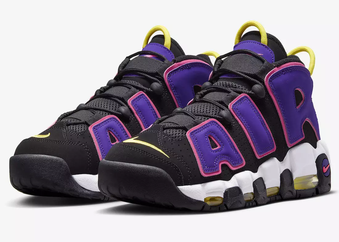 Nike Air More Uptempo Zwart Multi Color Court Paars DZ5187-001 Releasedatum