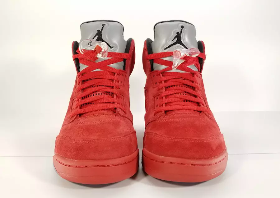 Air Jordan 5 University rood suède