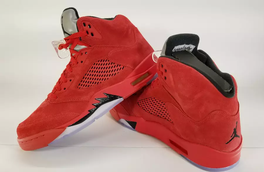 Air Jordan 5 University rood suède