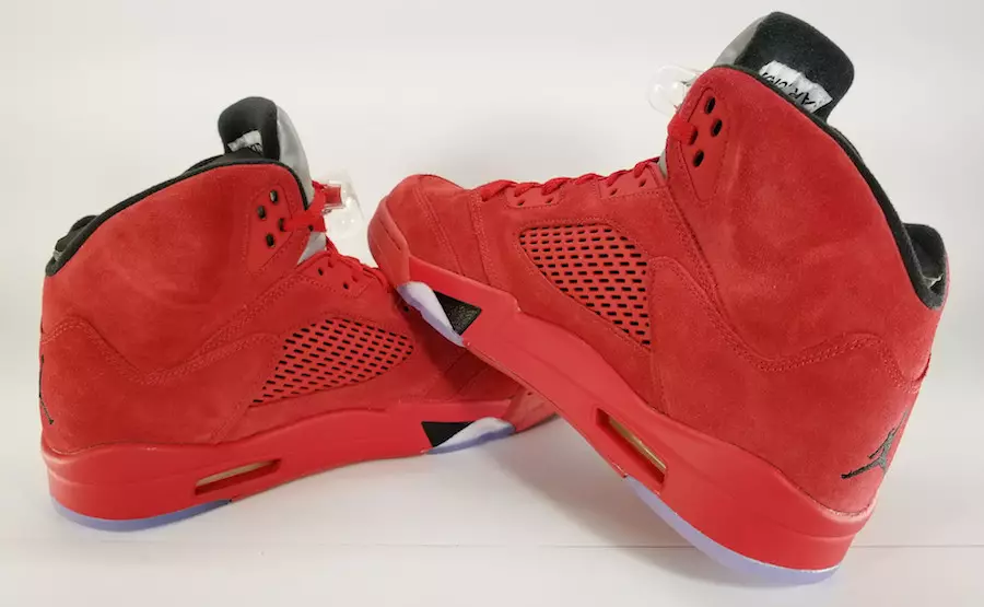 Air Jordan 5 University rood suède