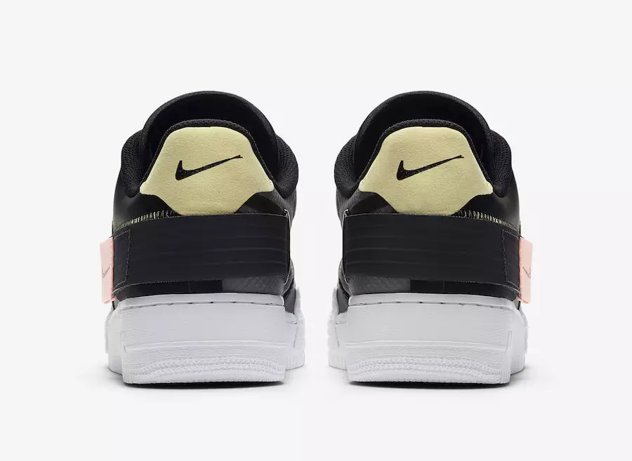 Nike AF1 טיפּ שוואַרץ CI0054-001 מעלדונג טאָג