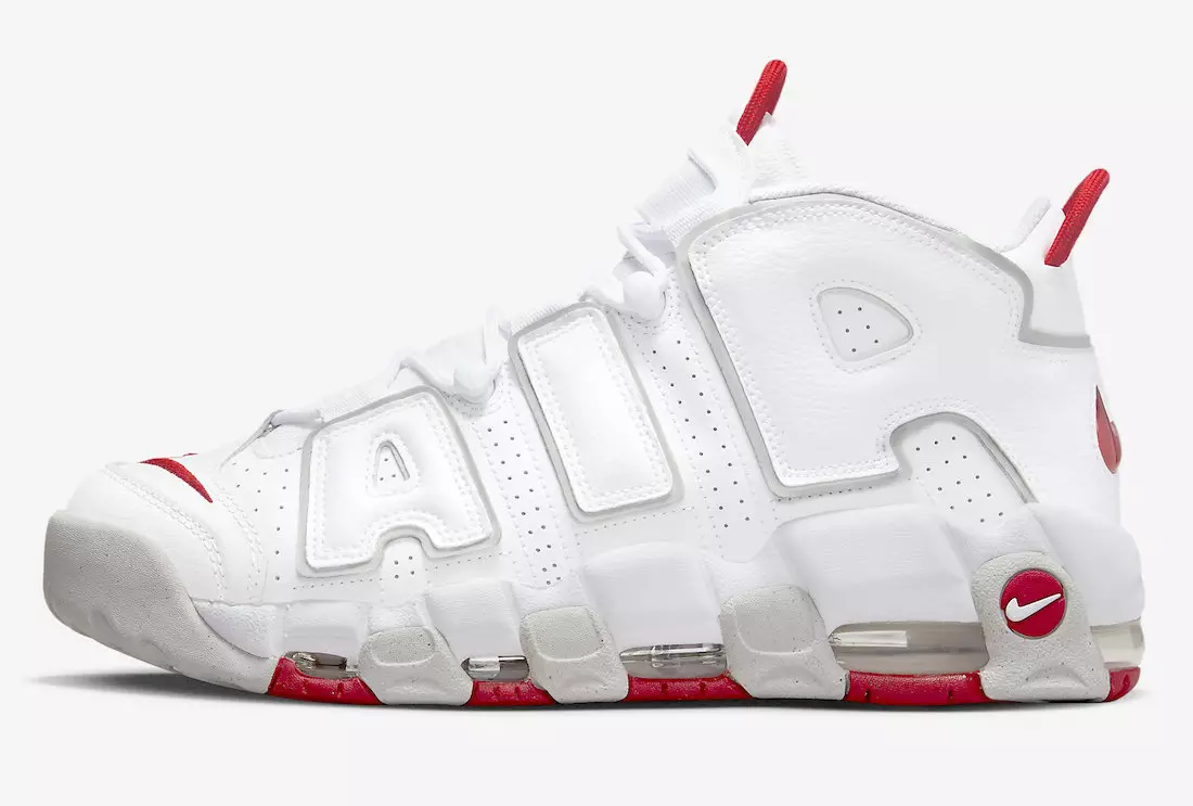 Nike Air More Uptempo White Red DX8965-100 Tarehe ya Kutolewa