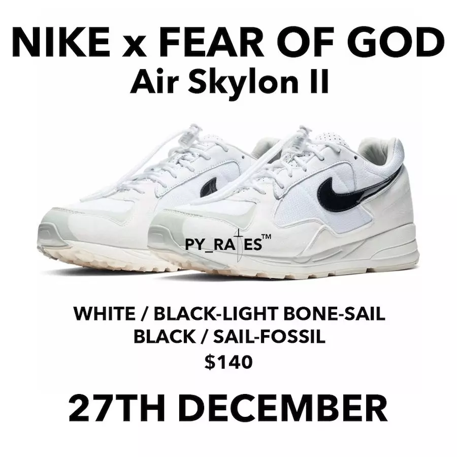 تاریخ انتشار Nike x Fear of God Air Skylon 2