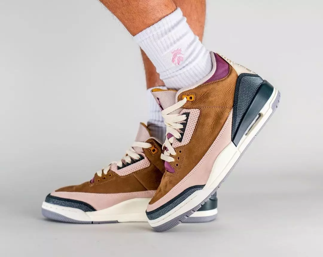 Air Jordan 3 Өвөлжсөн Archaeo Brown DR8869-200 худалдаанд гарсан огноо хөл дээр