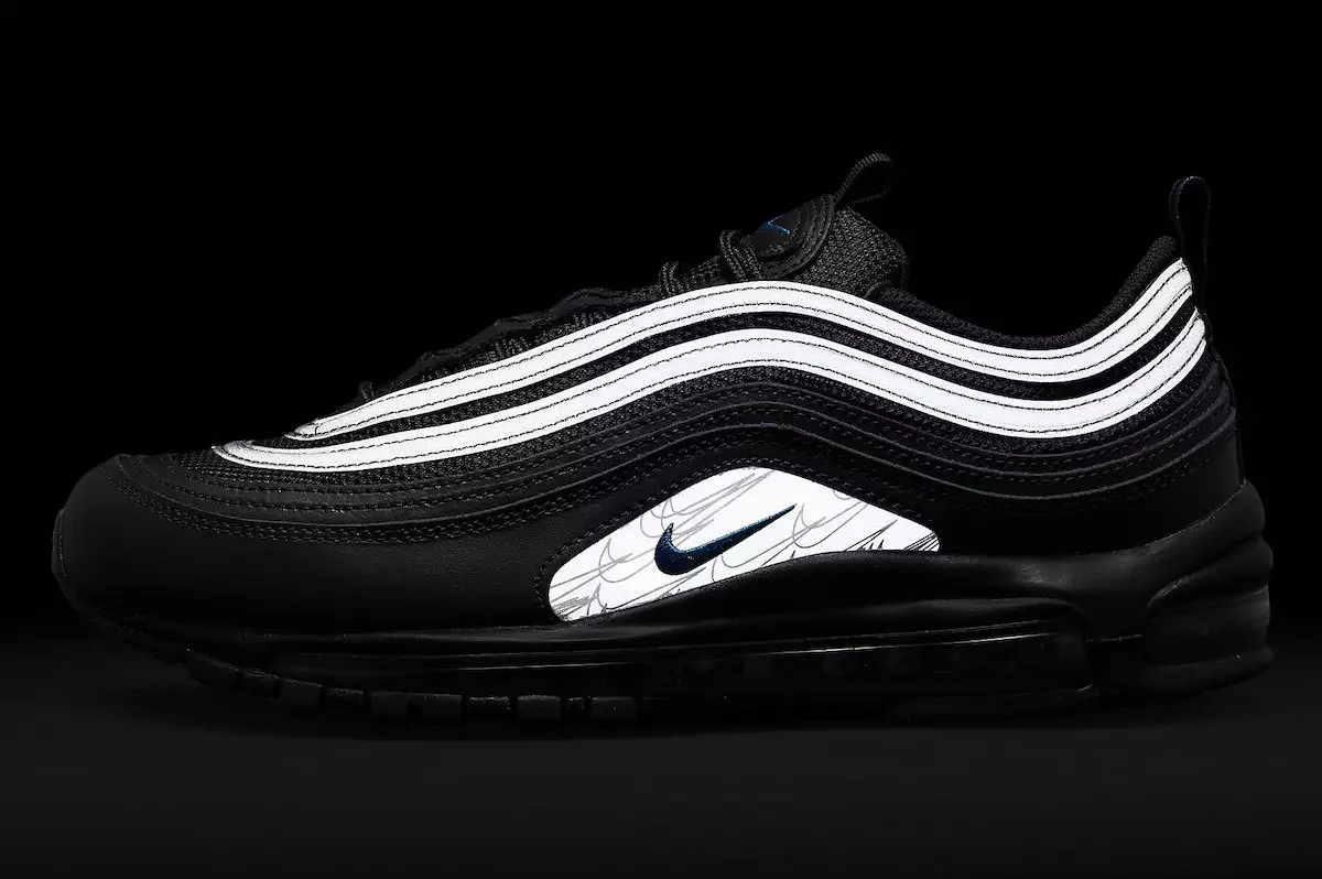 Nike Air Max 97 refletivo preto azul DZ4505-001 Data de lançamento