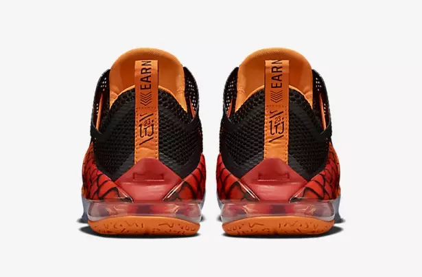 Nike LeBron 12 Low GS Snake Black Total Orange מתכתי כסף