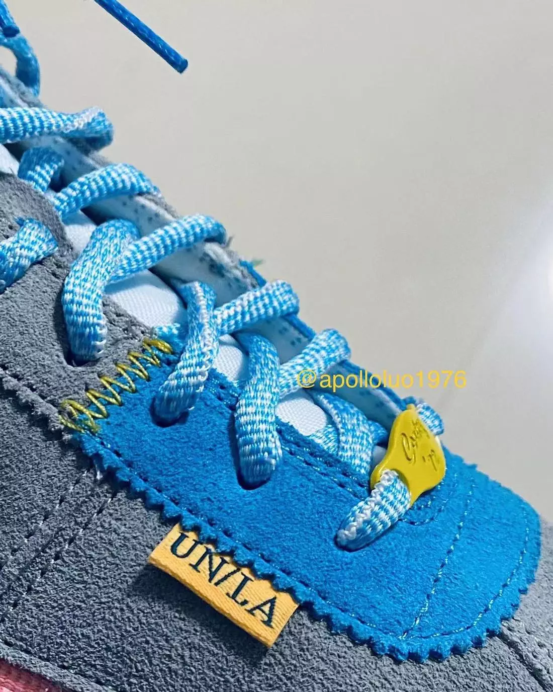 Union Nike Cortez Cinza Azul Amarelo