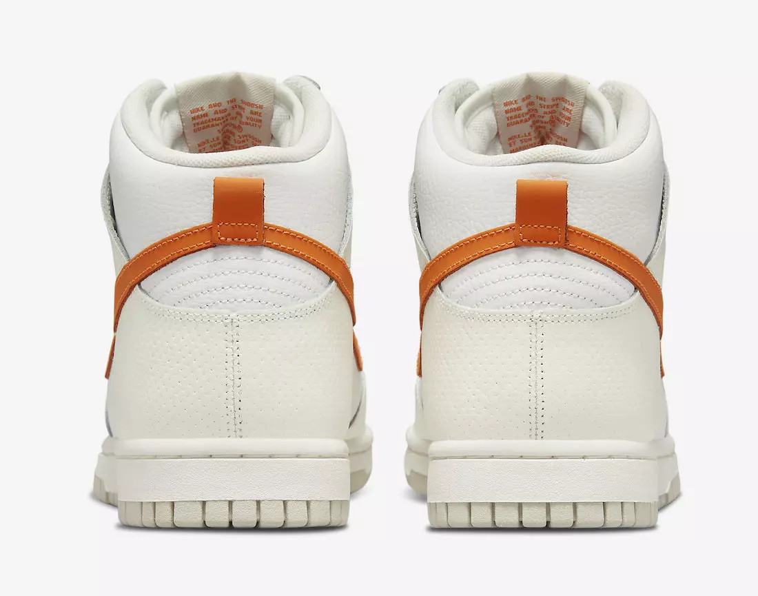 Nike Dunk High White Orange DV6986-100 väljalaskekuupäev