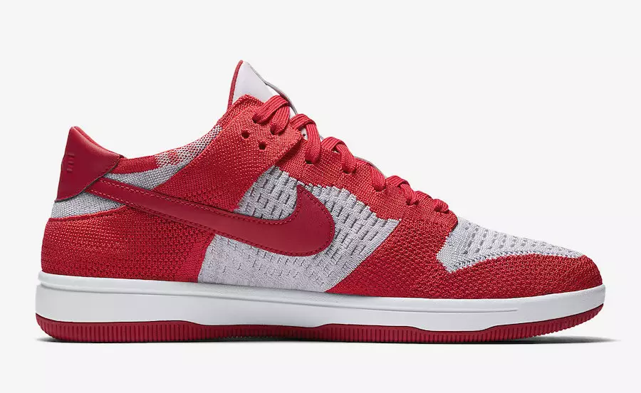 Nike Dunk Low Flyknit University Red Wolf Gray 917746-600