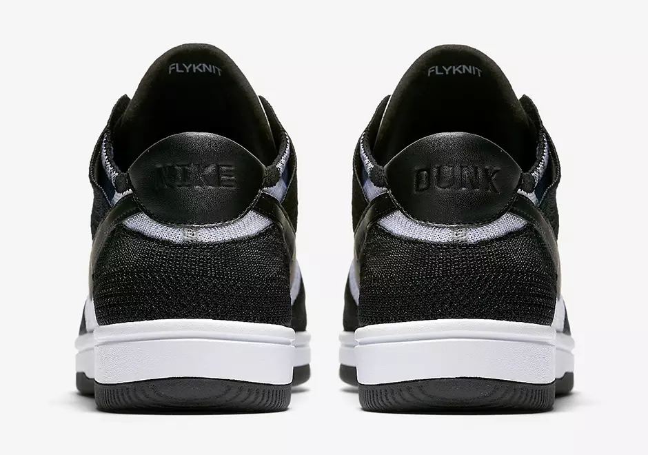 Nike Dunk Low Flyknit Wit Zwart 917746-100