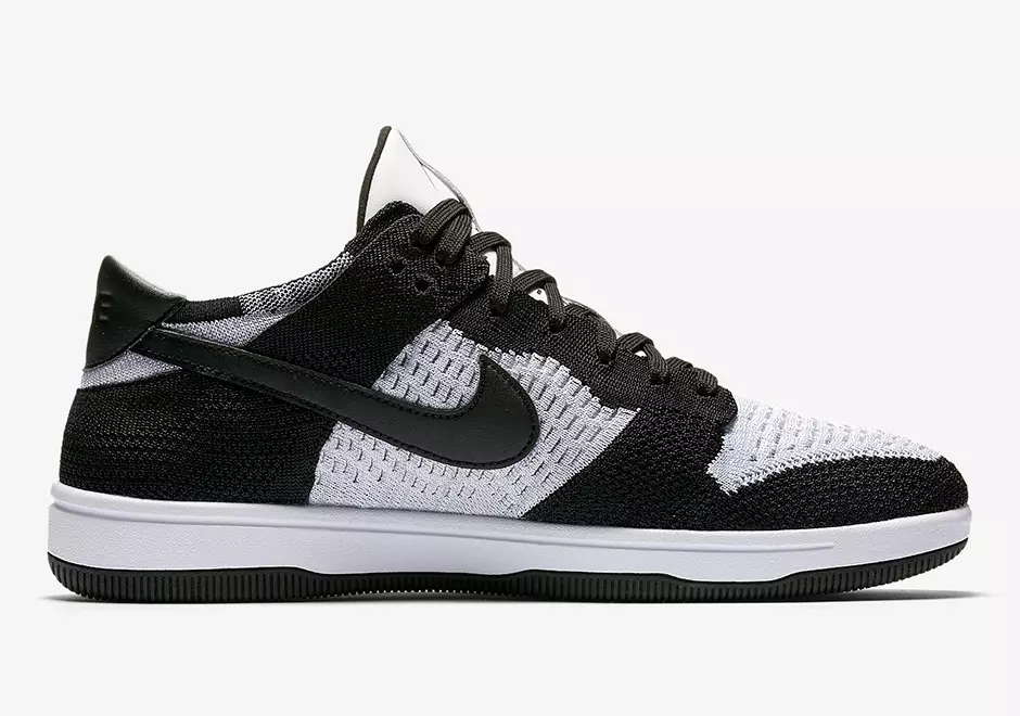 Nike Dunk Düşük Flyknit Beyaz Siyah 917746-100