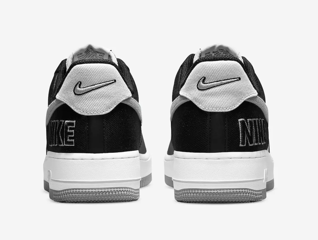 Nike Air Force 1 Low EMB musta litteä hopea CT2301-001 julkaisupäivä