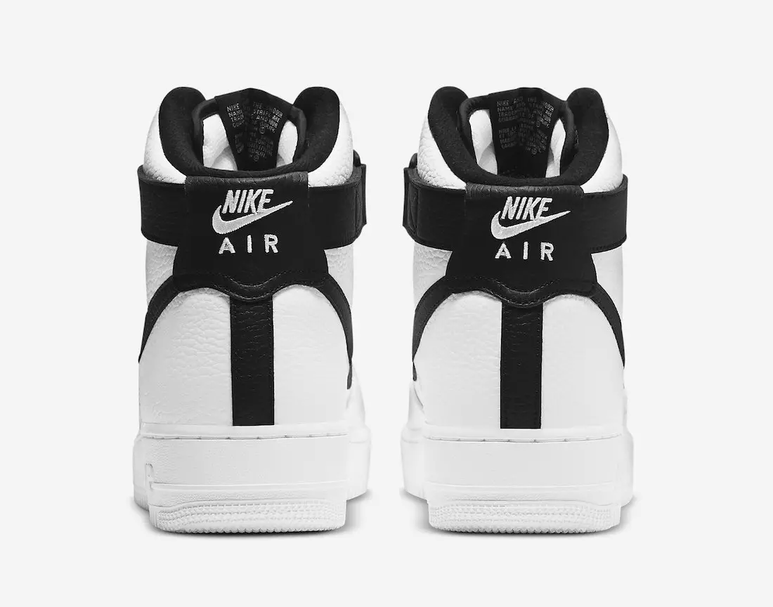 Nike Air Force 1 მაღალი რელიზი კლასიკურ თეთრსა და შავში 25645_5