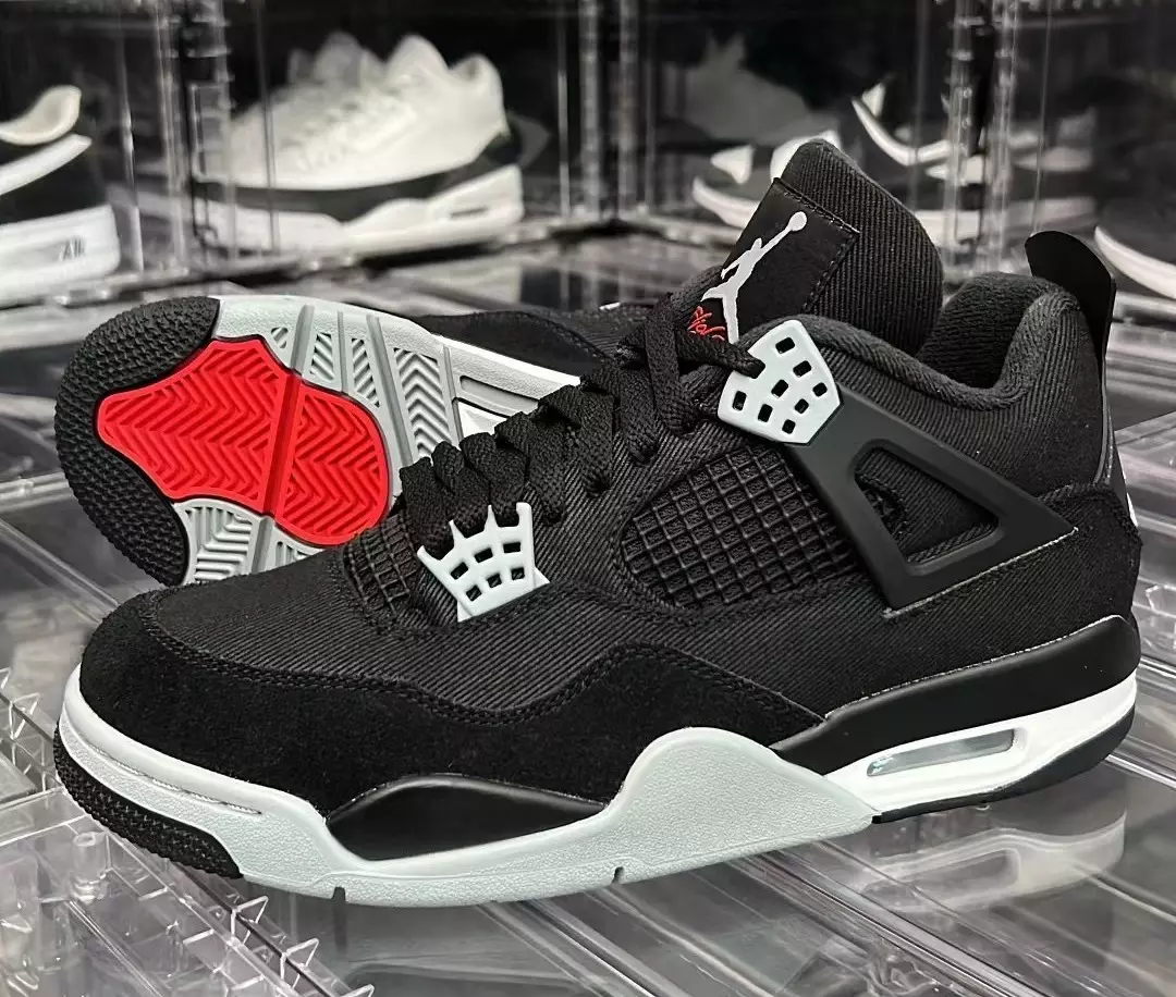 Air Jordan 4 қара кенеп ашық болат сұр DH7138-006 Шығарылған күні