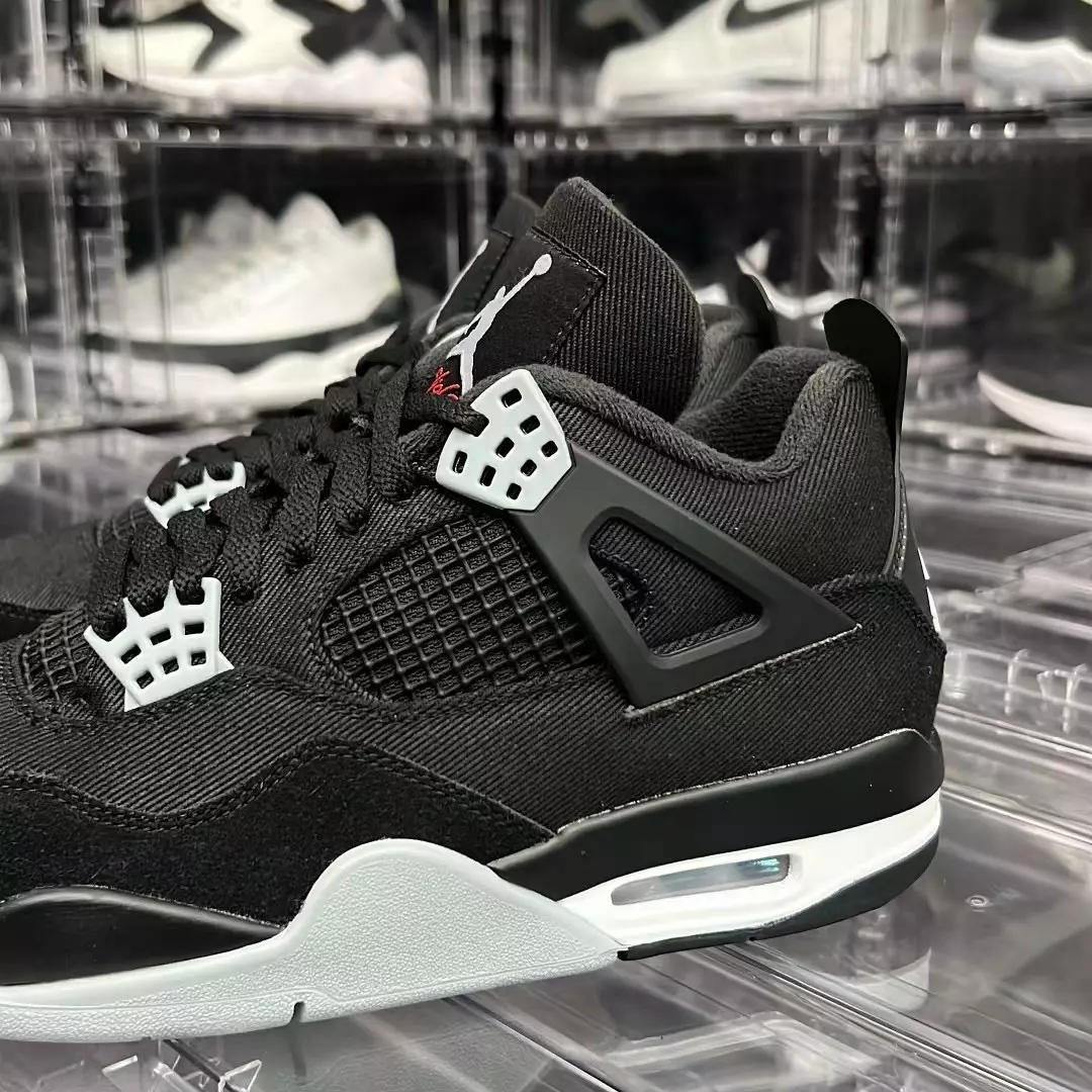 Air Jordan 4 must lõuend hele terashall DH7138-006, väljalaskekuupäev