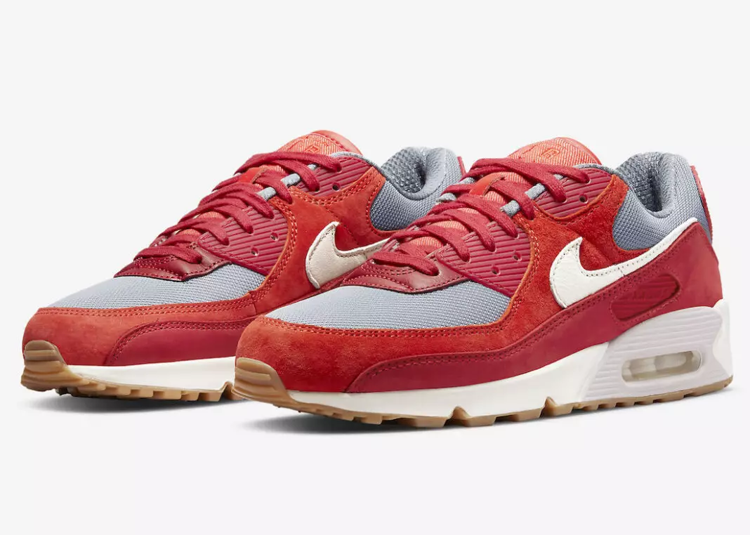 Nike Air Max 90 Gym Qırmızı Solğun Fil Dişi Habanero Qırmızı DH4621-600 Buraxılış Tarixi