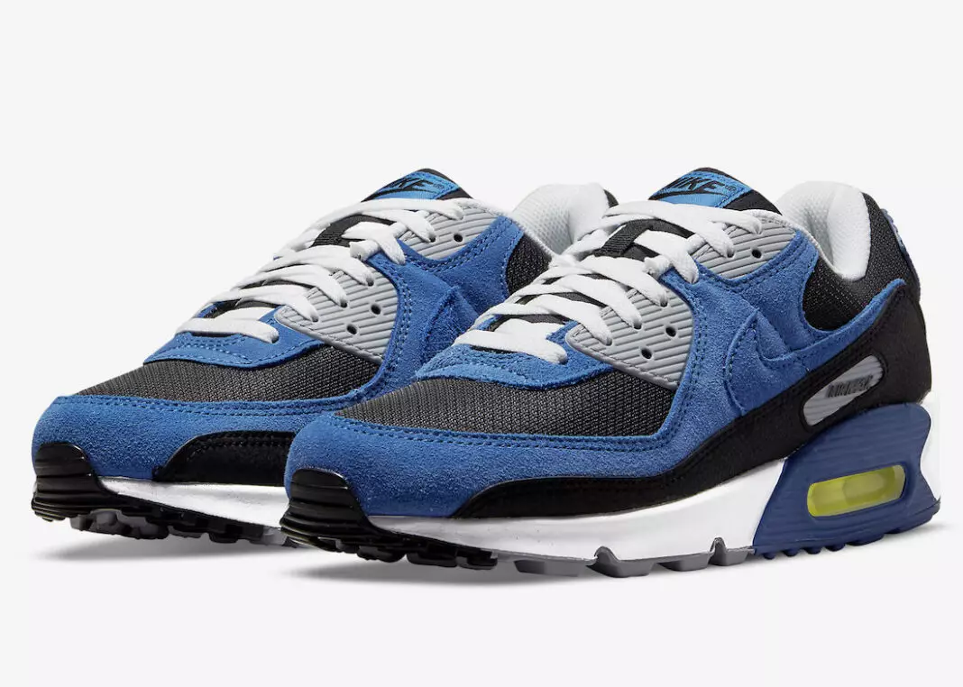 Nike Air Max 90 Black Blue Volt DM0029-001 תאריך שחרור