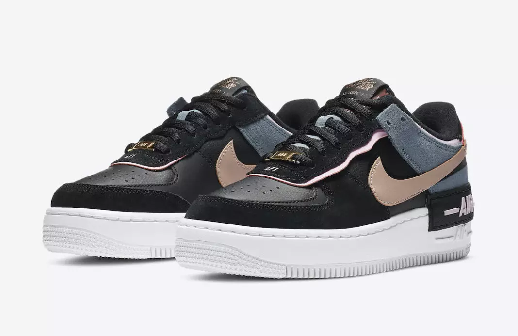 Nike Air Force 1 Scáth Dubh Solas Artach Pink CU5315-001 Dáta Eisiúna