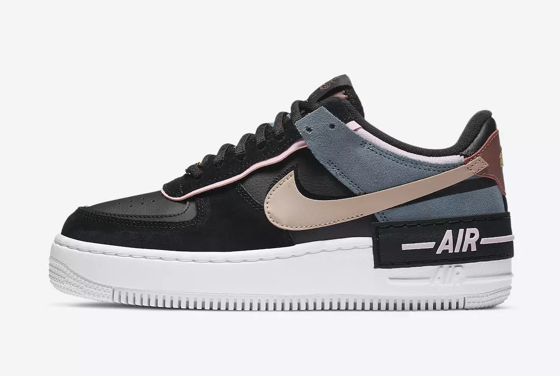 Nike Air Force 1 Shadow Black Light Arctic Pink CU5315-001 Tarikh Tayangan