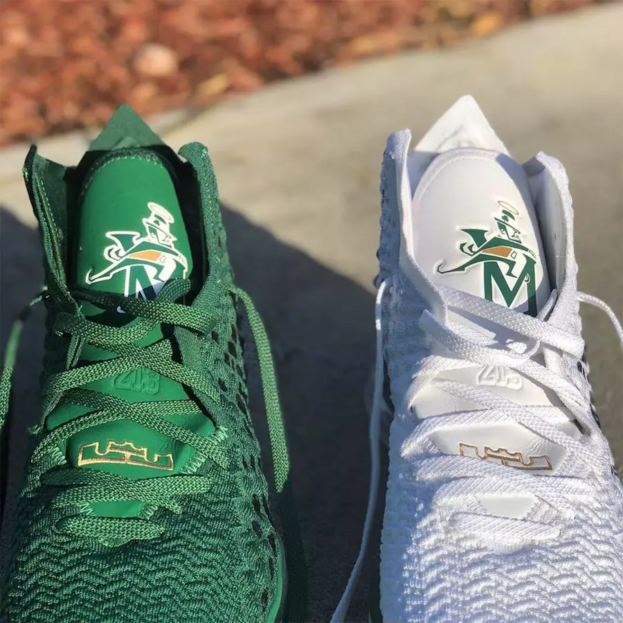 Nike LeBron 17 PE SVSM Home Biały Wyjazdowy Zielony