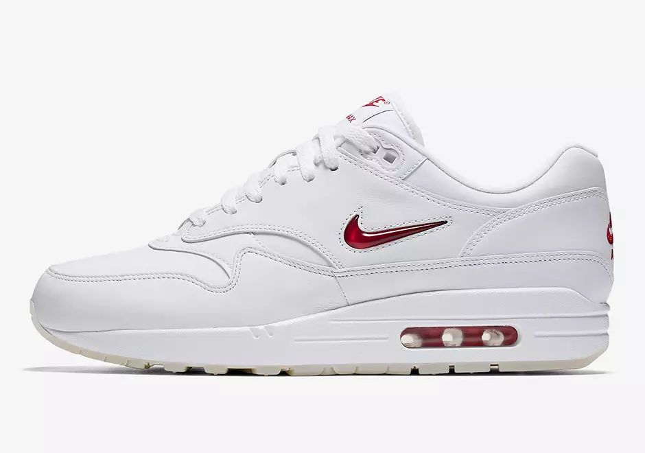 Nike Air Max 1 Premium SC Jewel White Red Tarehe ya Kutolewa