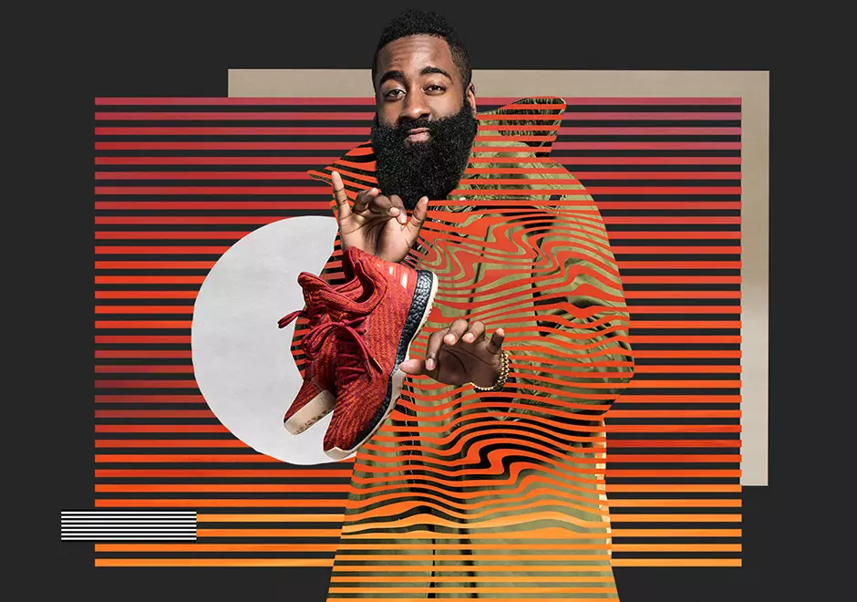 adidas Harden LS Fast Life წითელი ნარინჯისფერი