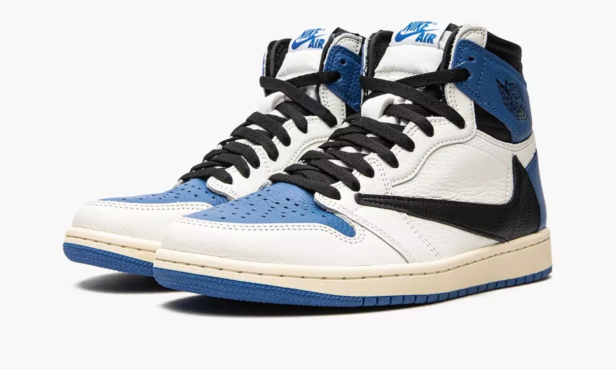 Travis Scott Fragment Air Jordan 1 Militärblau