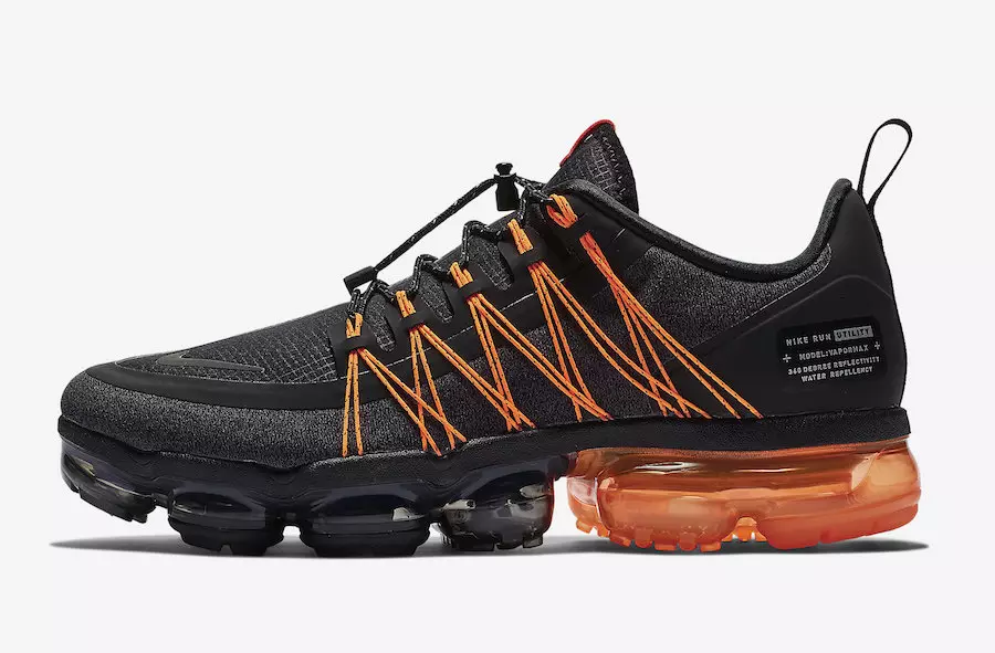 Nike Air VaporMax Utility Preto Laranja AQ8810-005 Data de lançamento