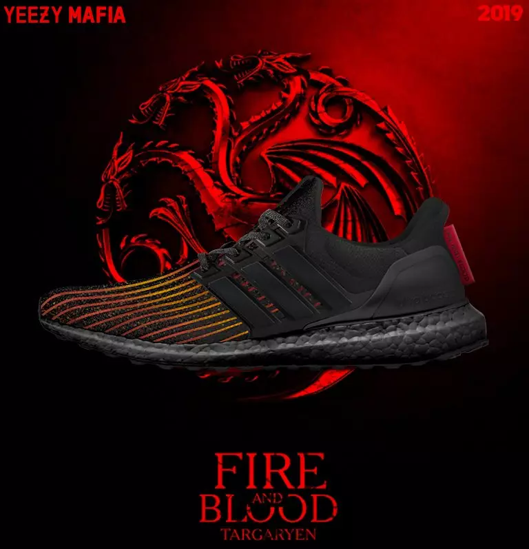 Troonide mäng adidas Ultra Boost House Targaryen Dragons 2019