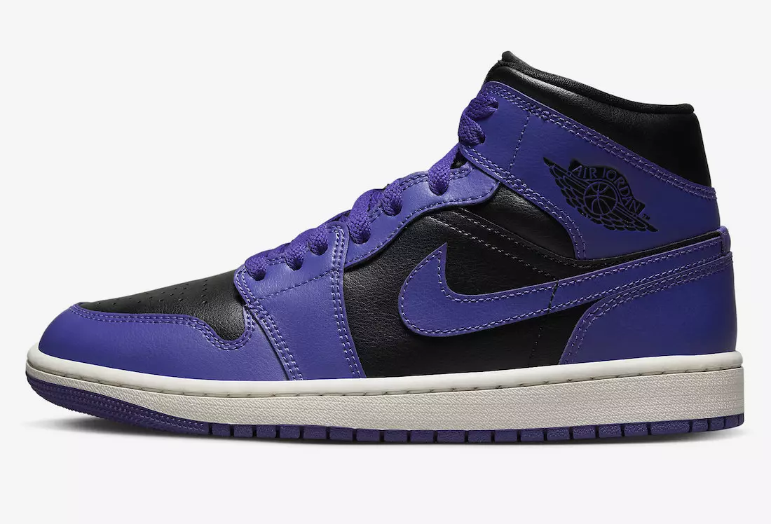 Air Jordan 1 Mid Purple Black BQ6472-051 Tarehe ya Kutolewa