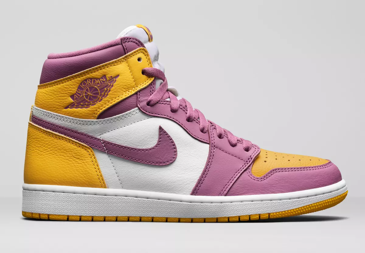 Air Jordan 1 Brotherhood University Gold Light Bordeaux 555088-706 Utgivningsdatum