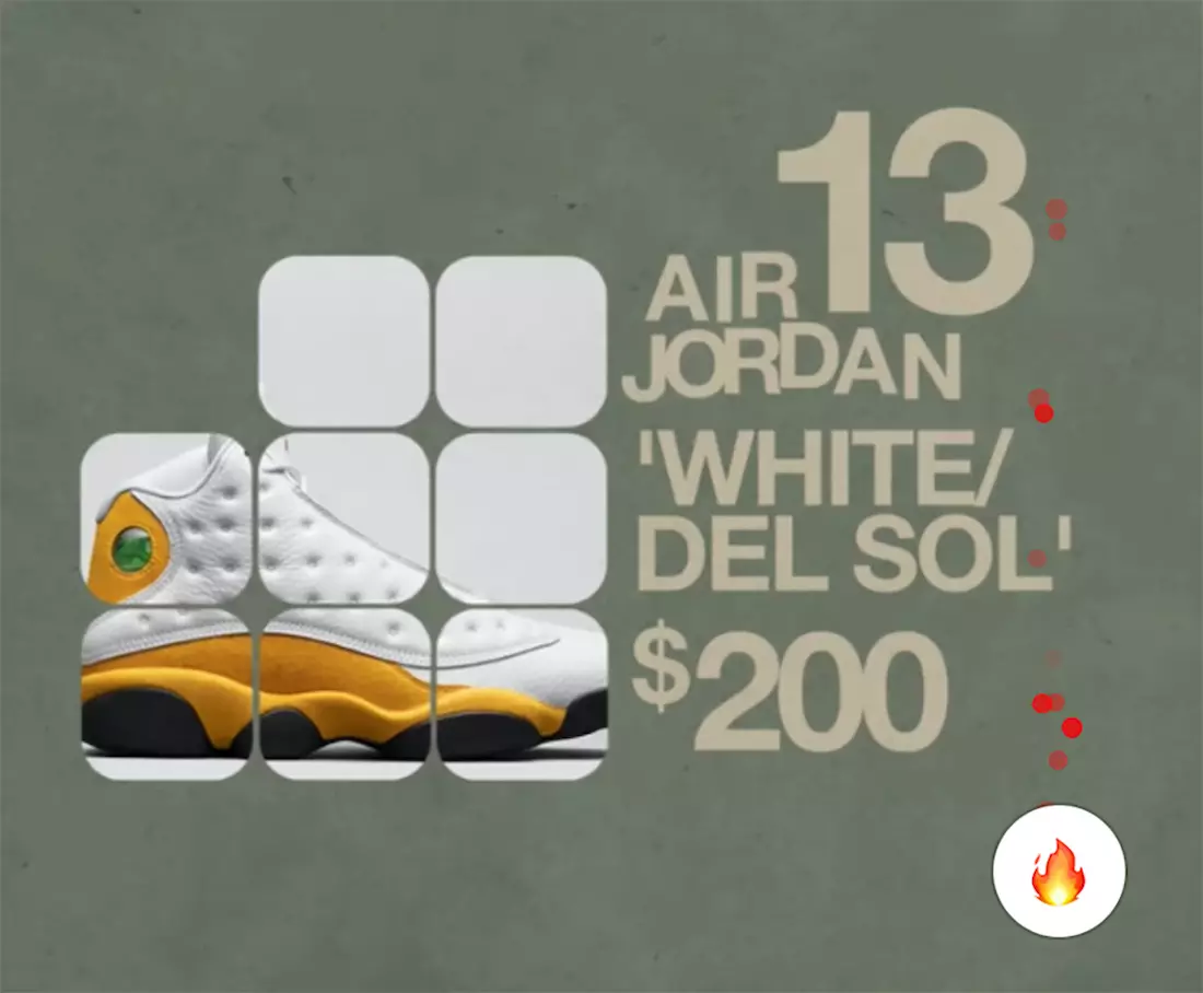 Utgivelsesdato for Air Jordan 13 White Del Sol